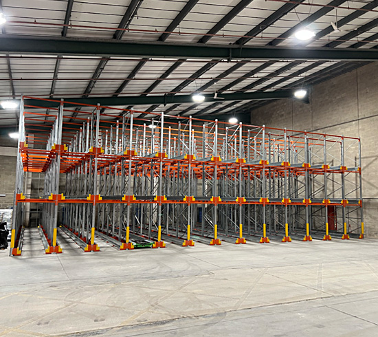 Pallet Shuttle System for Packaging Storage