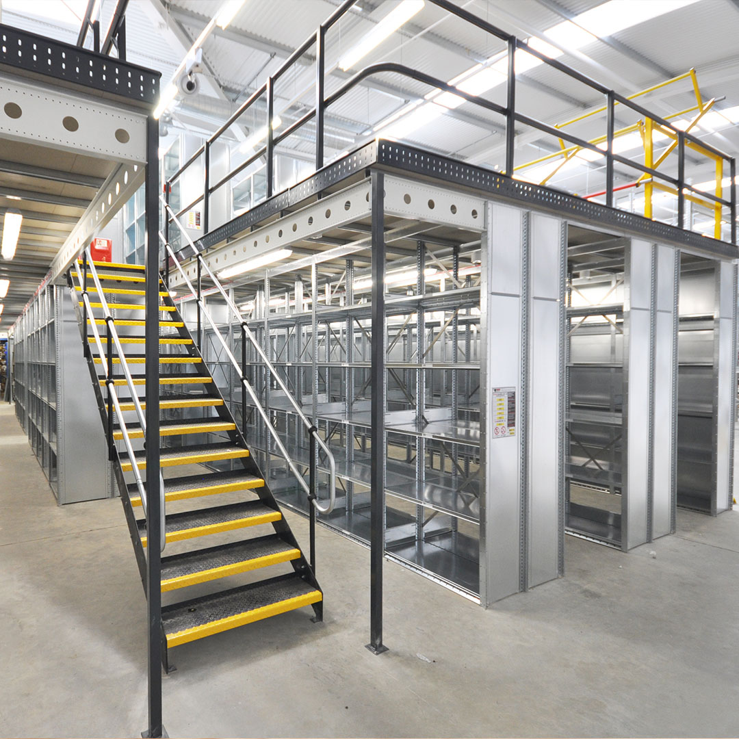 Two-Tier Shelving System for Electrical Parts Supplier